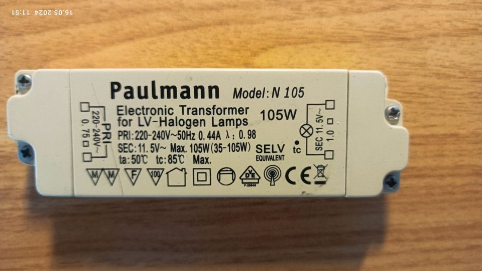 Paulmann Trafo N 105, 35-105W, flach, dimmbar in Haltern am See