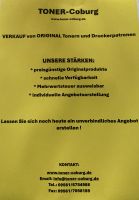VERKAUF von ORIGINAL Tonern und Druckerpatronen aller Hersteller Bayern - Coburg Vorschau