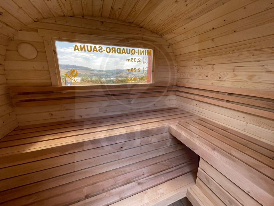 Quadro Sauna | 1,8m | Gartensauna | Balkon Sauna | 2 Ebenen in Eichenzell