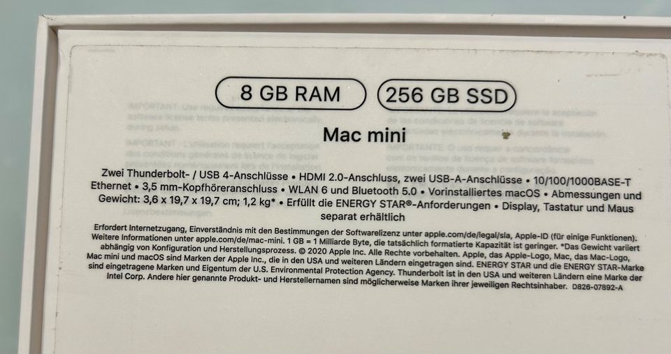 Apple MacMini M1 2020 | 8GB 255 SSD in Frankfurt am Main