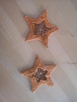 Weihnachtsdeko 2 Sterne Perlen Gold Orange Terrakotta Hessen - Schotten Vorschau