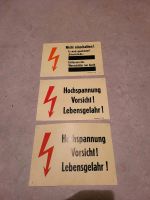 Hinweisschild Warnschild Achtung Elektro DDR Signograph Dewag Leipzig - Holzhausen Vorschau