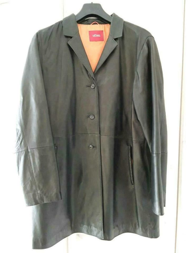 Damen Lammleder Lederjacke/Ledermantel/Longblazer Gr. 42, schwarz in Hofheim am Taunus