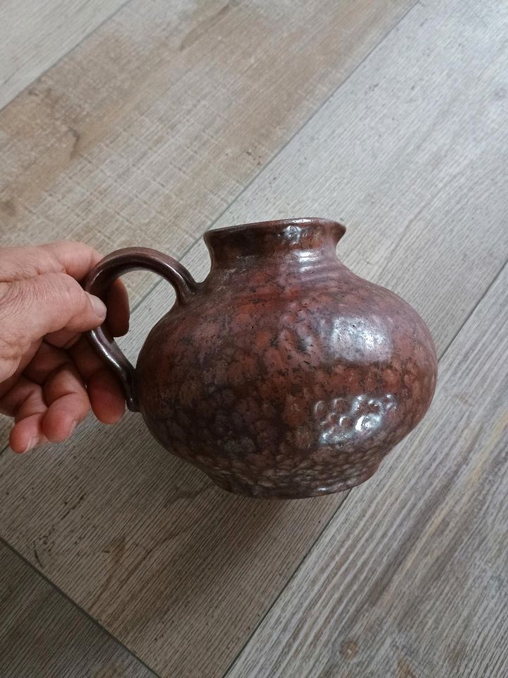 Wunderschöne alte Hammerschlag Keramik Vase/Krug aus Sammlung in Korschenbroich