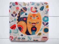 Fliese im Vintage Stil * Deko Kachel * NORDIC Folk Art # KATZE Hessen - Maintal Vorschau