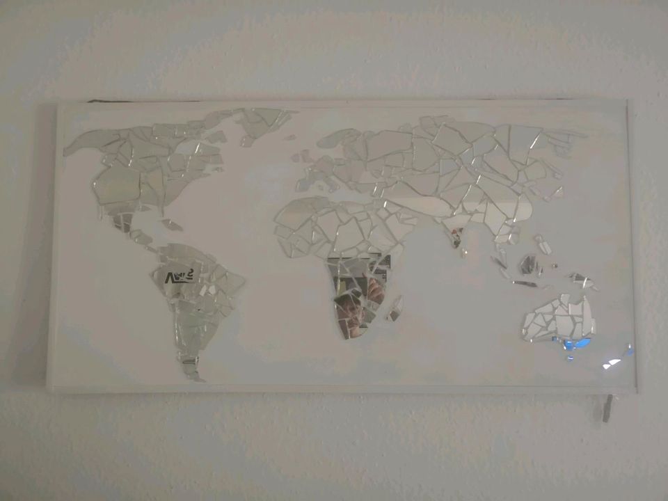 UNIKAT Weltkarte aus Spiegelscherben in Plochingen