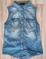 *Top* ärmellose Jeans- Bluse/ Top,/  Druckknopf (Gr. 134/140) Brandenburg - Fredersdorf-Vogelsdorf Vorschau