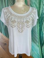 Lascana Shirt Top M L 38 40 Bluse Tshirt Weiß Gold Strandshirt Berlin - Zehlendorf Vorschau