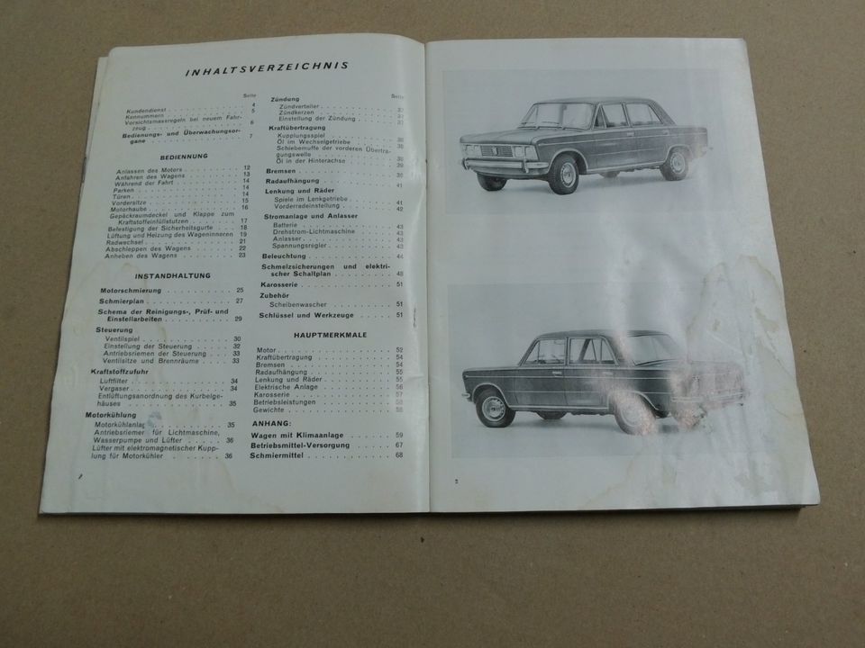 Betriebsanleitung Handbuch Fiat 125 Special 05/1971 + Änderungen in Wittstock/Dosse