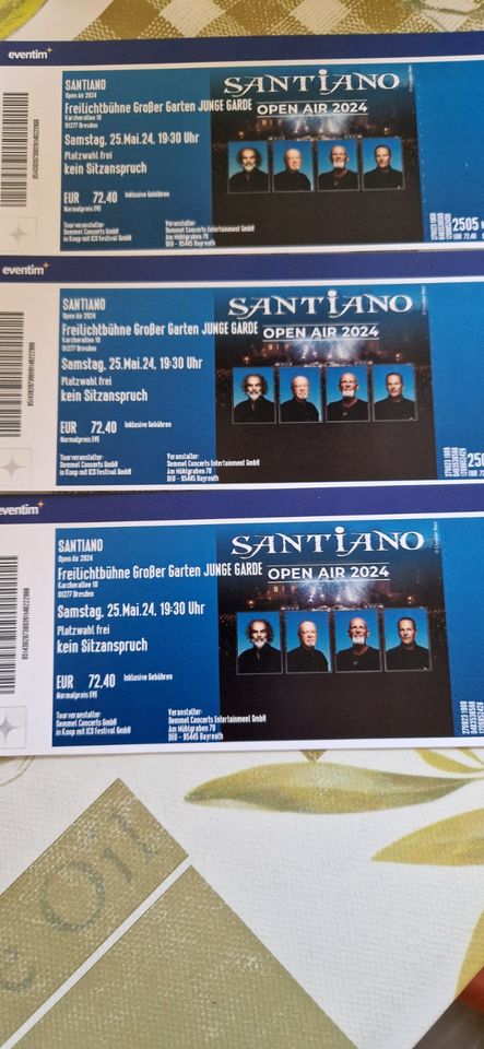 Santiano Tickets 3x Dresden kommenden Samstag in Langenwetzendorf