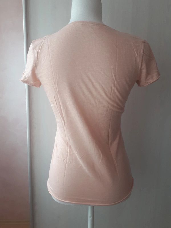 Sisley T-Shirt Baumwolle S rosa aprikose neuwertig in Rheinbach