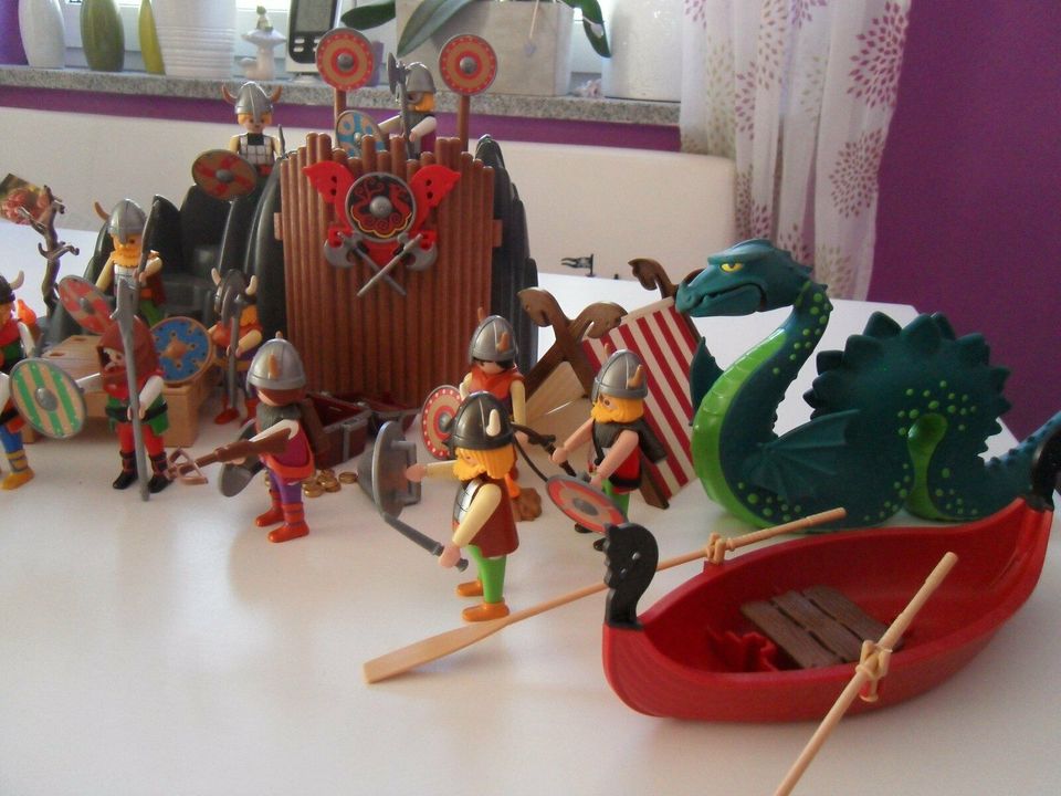 Playmobil, viele Wikinger, Seeungeheuer Nessie mit viel Zubehör in Oberottmarshausen