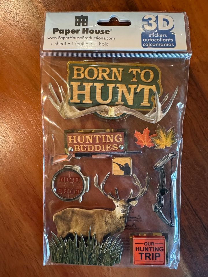 3D - Sticker / Aufkleber aus USA - Hunt / Jagd / Jäger / Wild in Fell