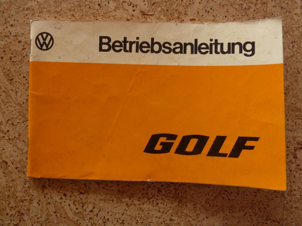 VW Golf 1 Betriebsanleitung mit Einlegeblatt Bedienungsanleitung in Nittel