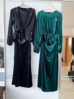 NEU Samtkleider Abendkleid abiye schwarz grün Zweiteiler Wickel Nordrhein-Westfalen - Gladbeck Vorschau