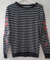 Pullover gestreift mit Blumen Stickerei Baden-Württemberg - Heidelberg Vorschau