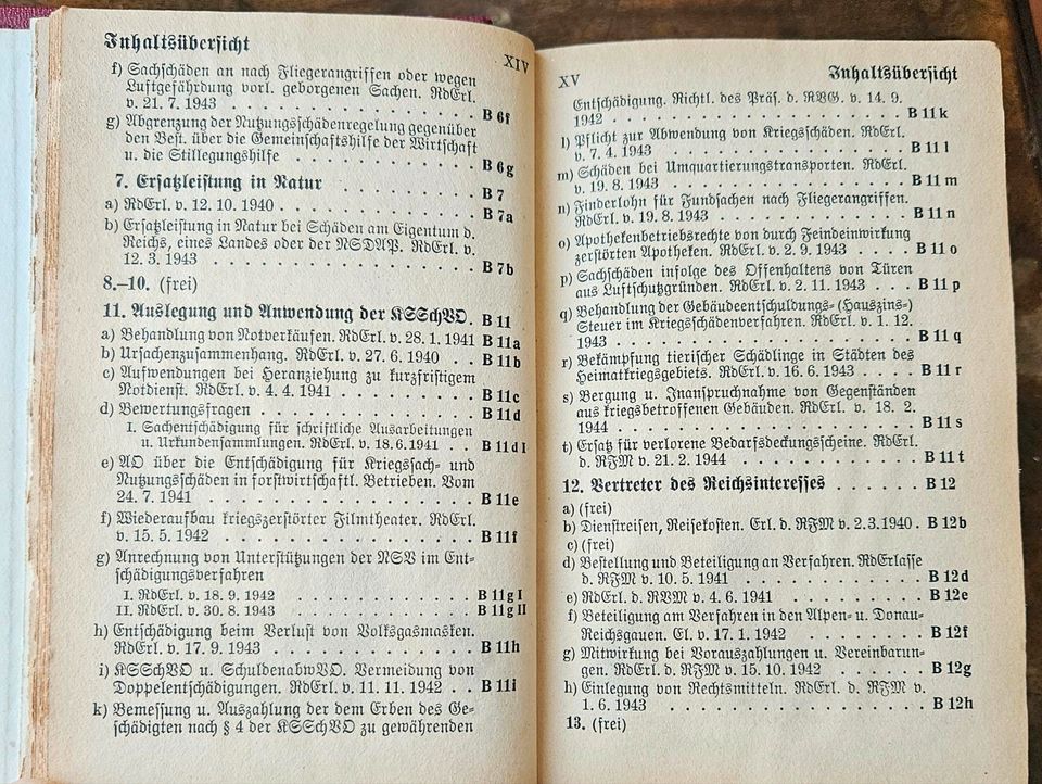 Militaria Antikes Buch Kriegssachschädenverordnung 1944 in Sinsheim