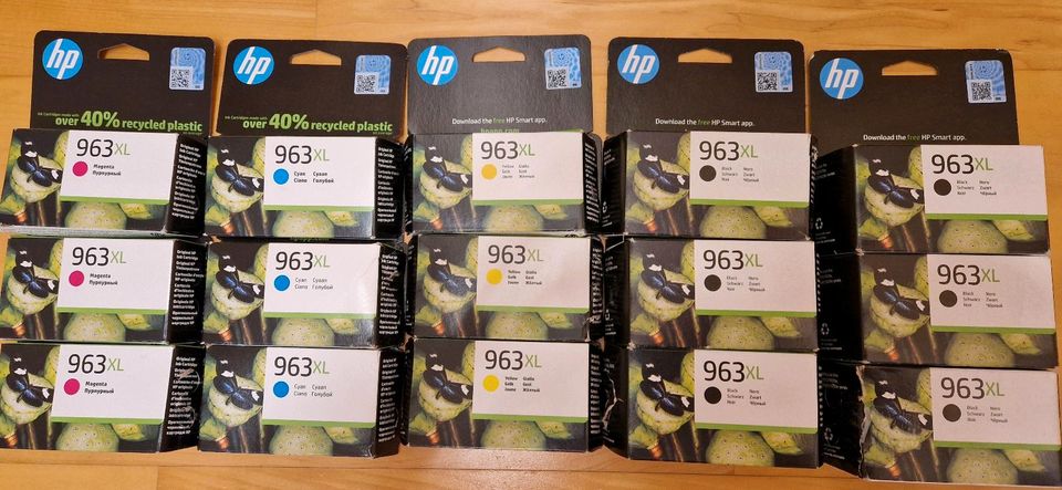 15x original HP Druckerpatronen 963 XL leer in Biberbach