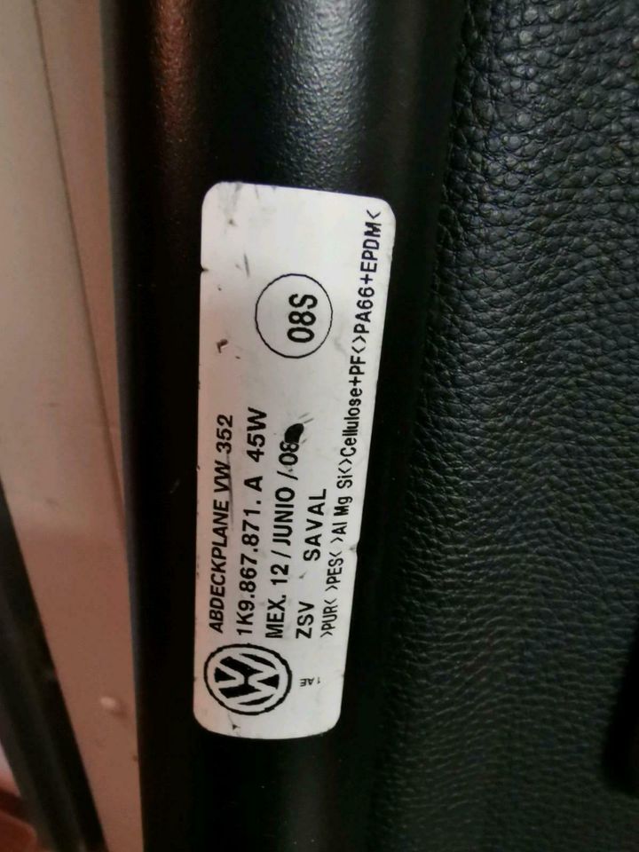 VW Golf Hutablage ausziehbar Kofferraum Laderaumabdeckung