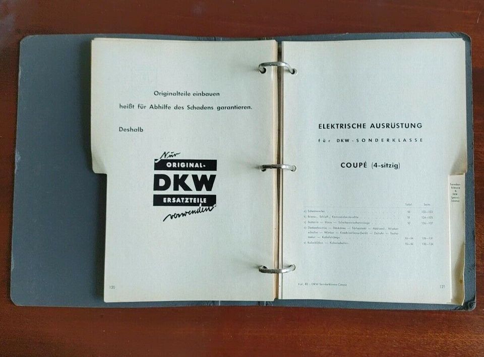 DKW Sonderklasse Ersatzteile Katalog Nr 83 Oldtimer in Dresden