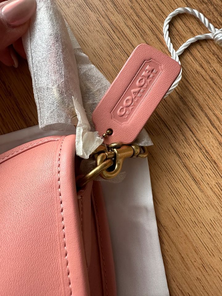 Coach swinger Tasche Leder Candy pink in Marl