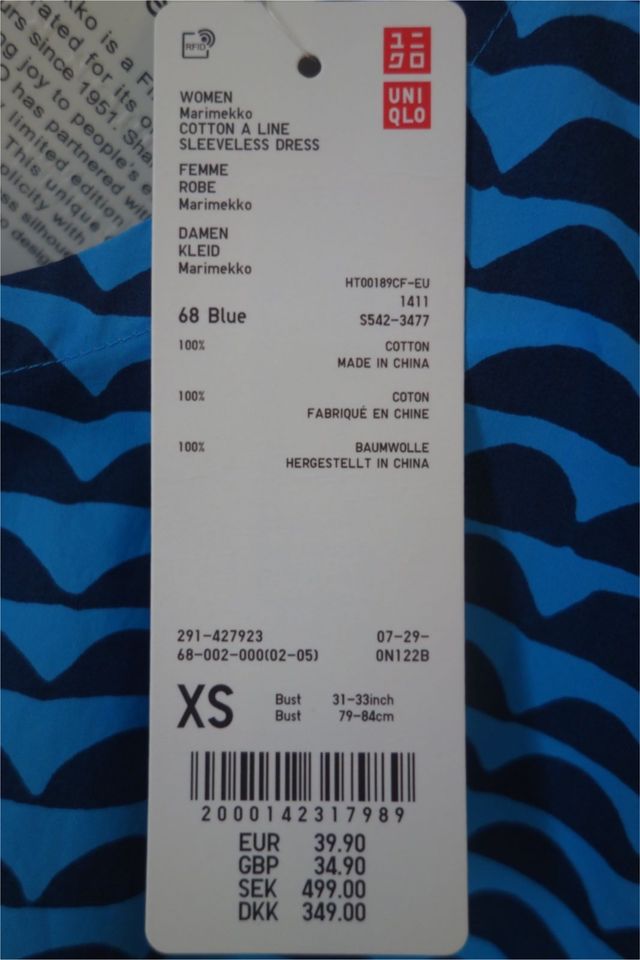 NEU UNIQLO Marimekko A LINE SLEEVELESS Kleid XS,S in Berlin