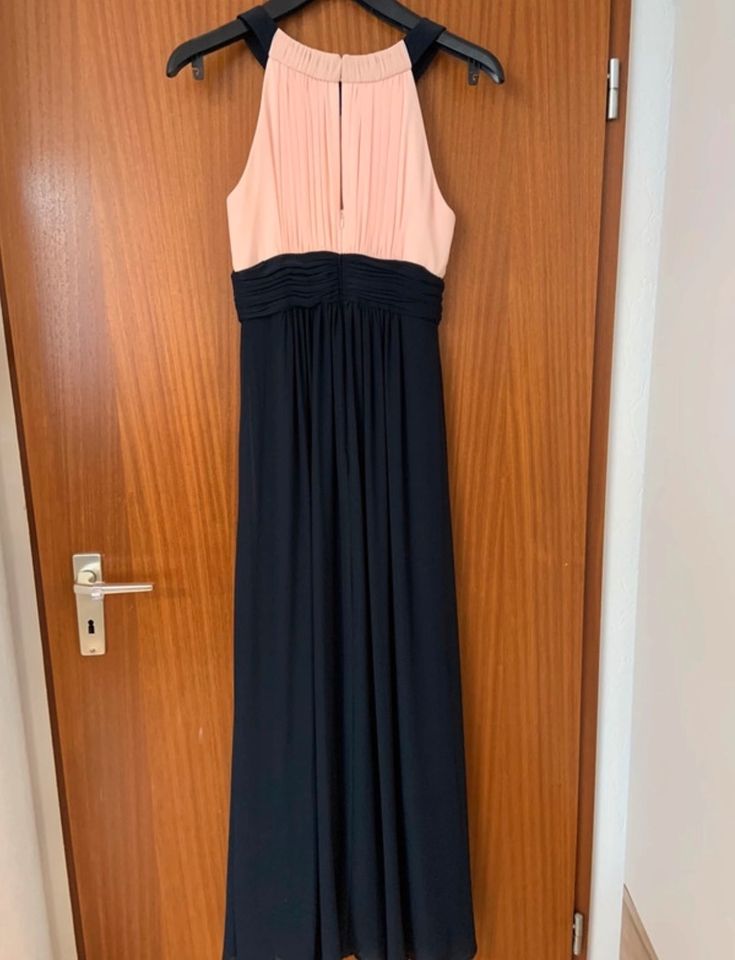 Abendkleid/Cocktailkleid in dunkelblau/Rose Größe 34 in Stuttgart