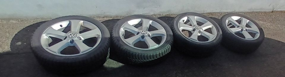 Original VW Alufelgen Winterräder 205/50R17 17 Zoll 1K8071497 in Zella-Mehlis