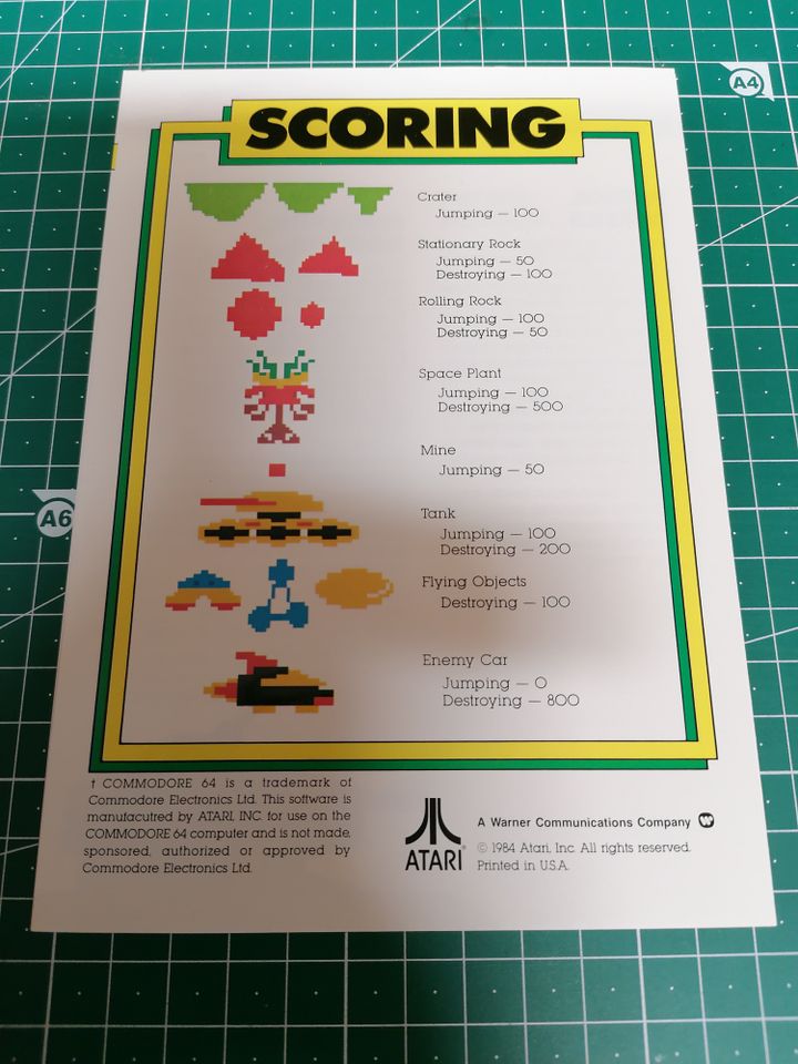 ATARI / Commodore 64 C64 6x Scoring Cards Mario Donkey Kong uvm in Dillingen (Donau)