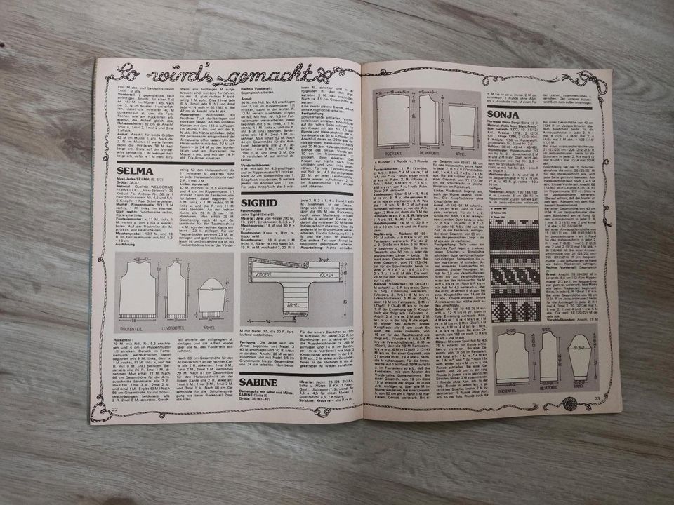 Zeitschriften Handarbeiten Stricken 1982 Diana Esslinger Wolle in Karlstein