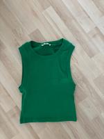Zara Crop Top Shirt gerippt grün Größe S Bayern - Zapfendorf Vorschau