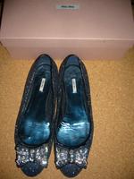 MIU MIU, Ballerinas, blau/Glitzersteine, Gr. 41, wie neu Nordrhein-Westfalen - Eitorf Vorschau