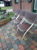 Calligaris Italienische Design Stühle in braunem Echtleder Niedersachsen - Bokel Vorschau