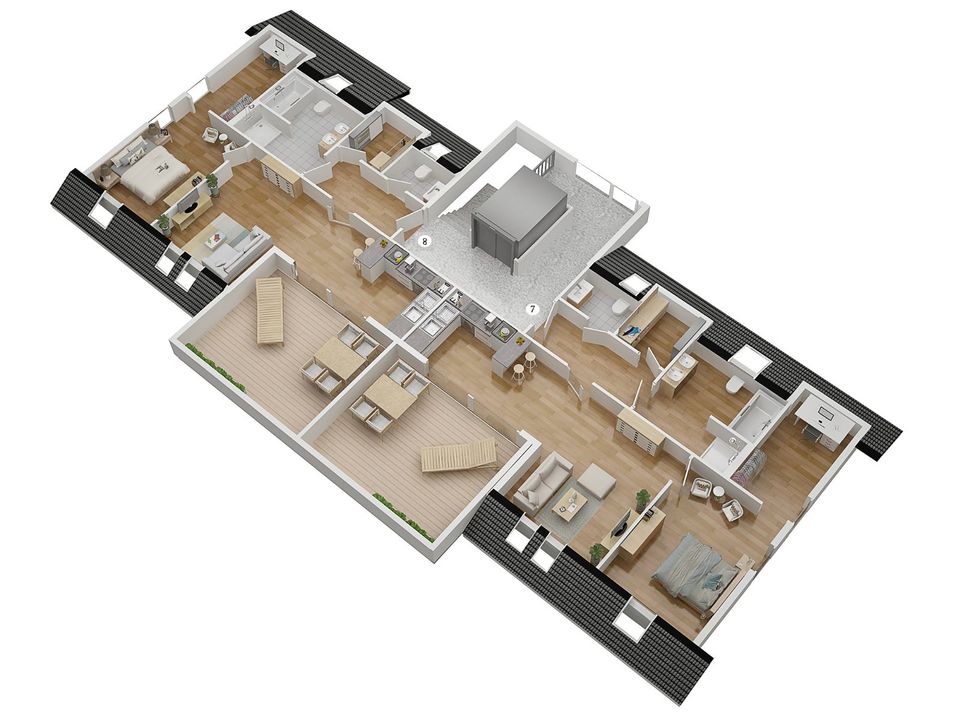 ***Bereits 3x reserviert*** Neubau MFH / 8 Eigentumswohnungen inkl. Penthouse-Whg., ab 75qm Wfl., Südausrichtung, ruhig + zentral, Aufzug, Luftwärme, Lüftung, barrierefrei in Bielefeld