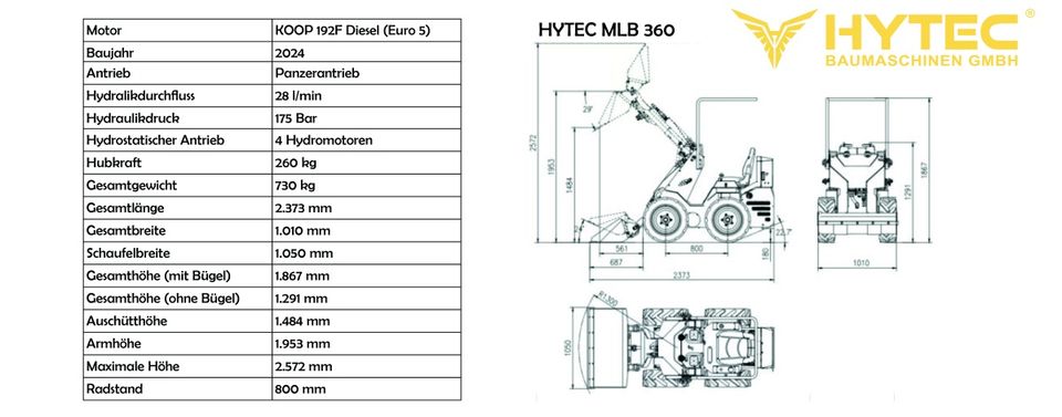 HYTEC MLB 380 Kompaktlader / Hoflader in Winsen (Luhe)