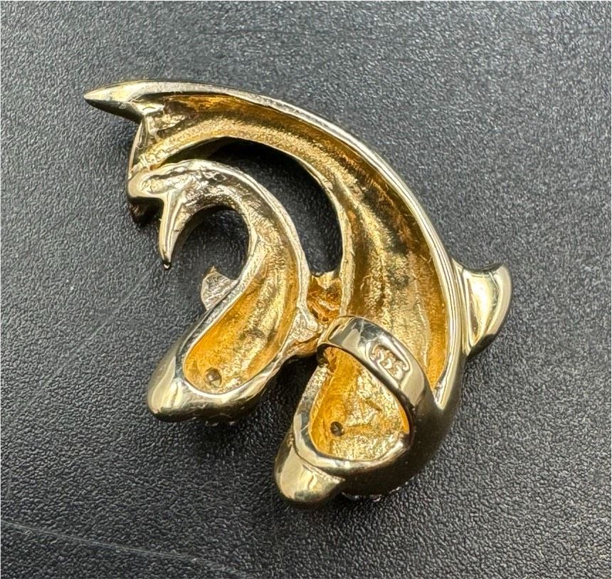 333 8k Gelb-, Weißgold Delphin Anhänger f. Halskette Schmuck in Berlin