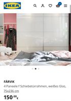 Ikea Pax 8 Paneelen Schiebetür Glas weiß Milchglas Färvik 75x236 Brandenburg - Potsdam Vorschau