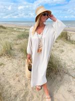 Traumhaftes Musselin Midi Kleid „Beach Love“ beige & weiß Bochum - Bochum-Ost Vorschau