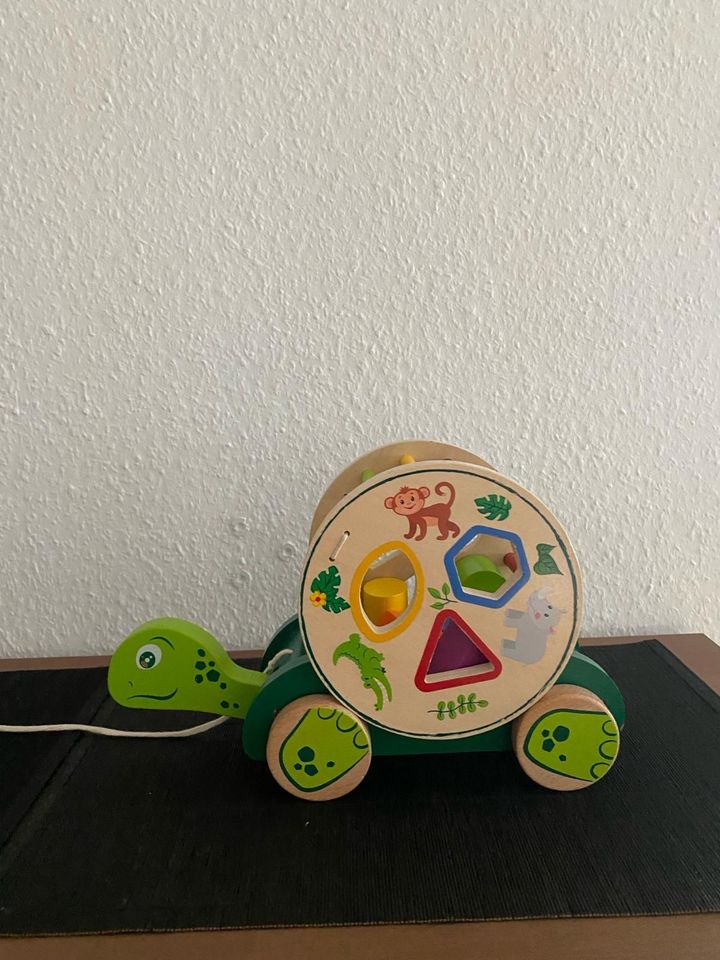 Playtive Nachziehtier / Schildkröte Holz mit Steckspiel in Schorndorf