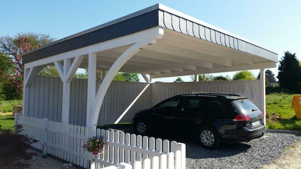 Carport Doppelcarport Terrassendach Leimholz VSG Glas Abstellraum in Löhne