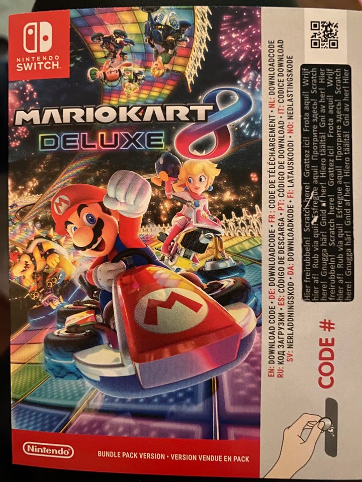 Nintendo Switch Mariokart Deluxe 8 DOWNLOAD CODE in Schalksmühle