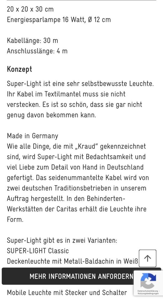 KRAUD Super Light Classic Lampe/ Pendelleuchte/ Licht  mintgrün in Berlin