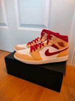 Jordan 1 Mid Light Curry Beige Rot 46 Bayern - Königsmoos Vorschau