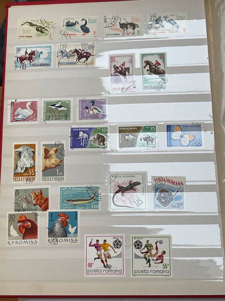 Konvolut Briefmarkensammlung Polen Rumänien Pferde Tiere usw. in Neu Wulmstorf