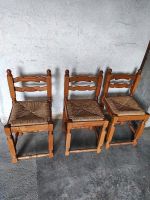 Antiker Stuhl Französischer Strohhalm Beistellstuhl, 1950er Hessen - Braunfels Vorschau
