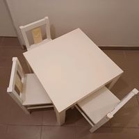 Tisch (55 x 55 cm) Lack Ikea inkl 3 Stühle weiß Nordrhein-Westfalen - Ahaus Vorschau