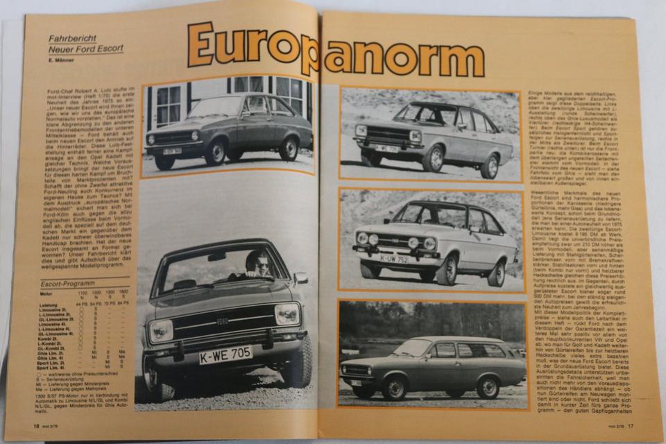Ford ESCORT 1975 Literaturpaket 3 Hefte mot auto-journal u.a. in Neu Wulmstorf