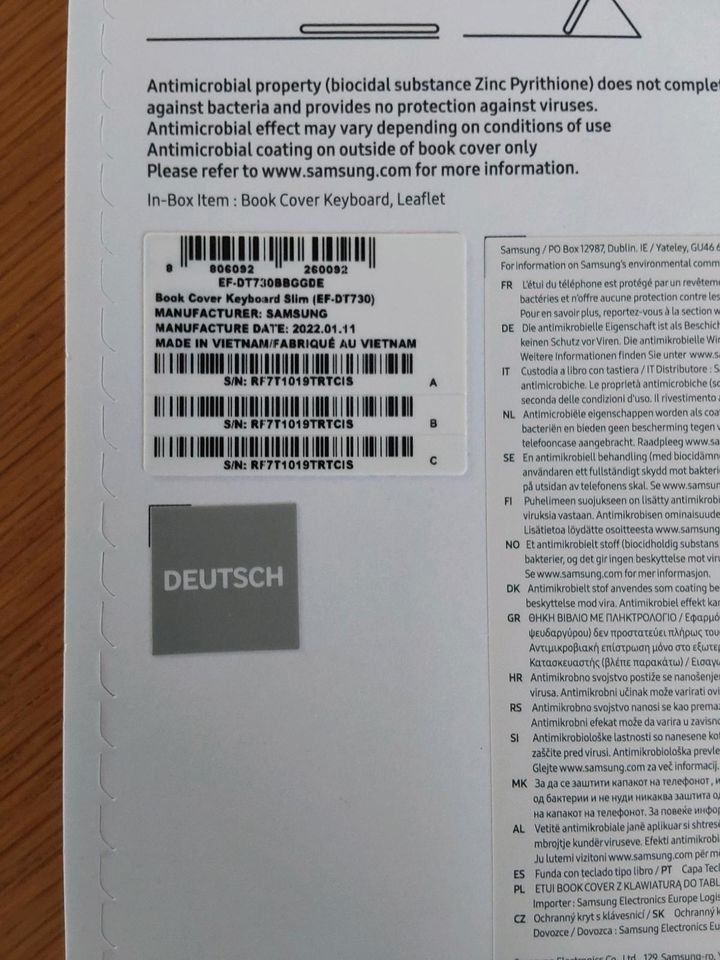 Neu Book Cover Keyboard Slim Galaxy Tab S8+ | Tab S7+ | Tab S7 FE in Hilchenbach