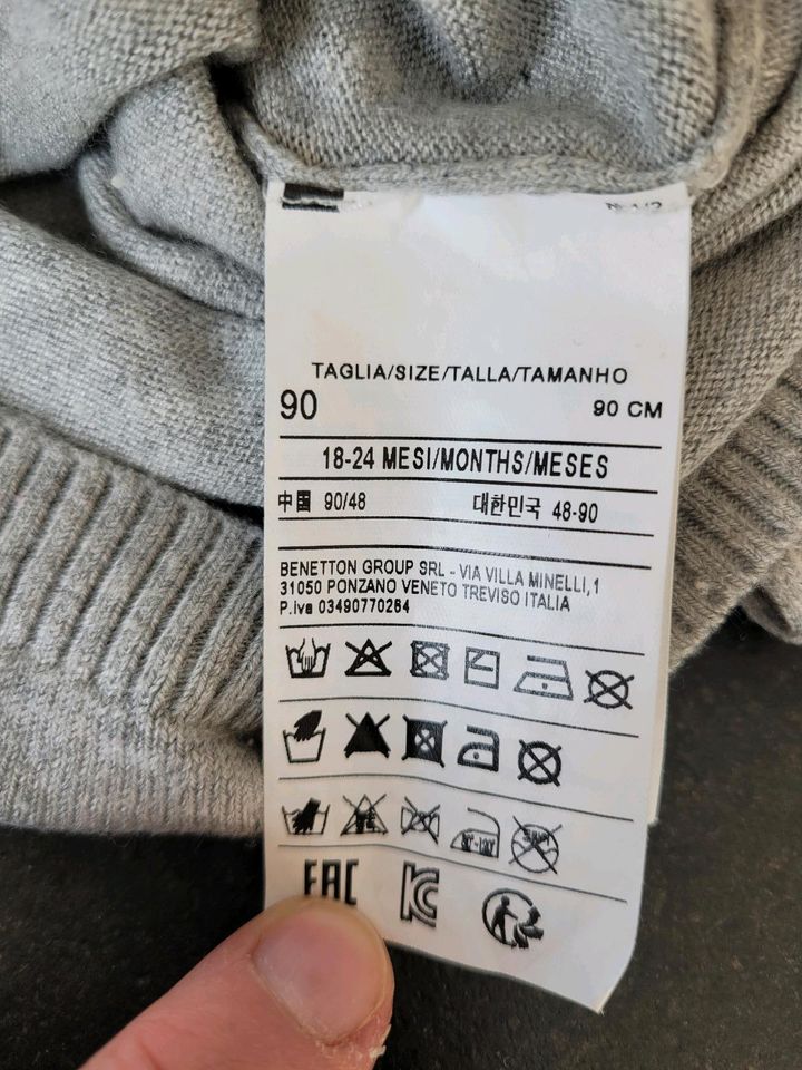 Top! süßer Benetton Pullover Gr. 86/92 mit Wollanteil in Fraunberg