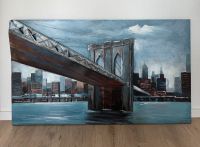 Monee 3D Objektbild Metallbild Brücke mit Skyline 120x70cm Niedersachsen - Bruchhausen-Vilsen Vorschau